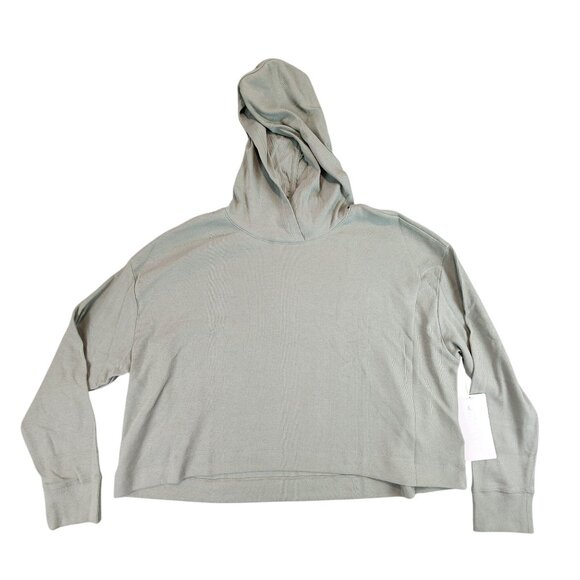 Athleta Tops - Athleta NEW Women's Presence Hoodie Light Green Stretch Breathable Sweatshirt Lg